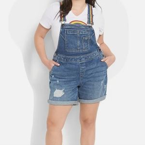 Lane Bryant PRIDE short overalls